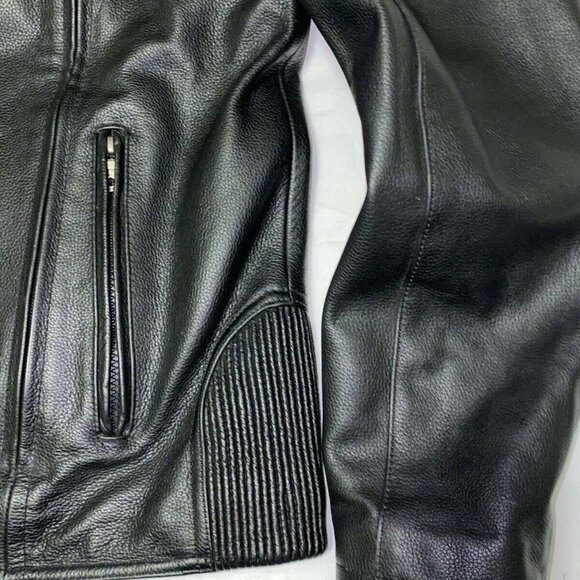 Men's Harley Davidson Reflective Road Warrior 3 in 1 Leather Jacket Large EUC - Picture 5 of 6